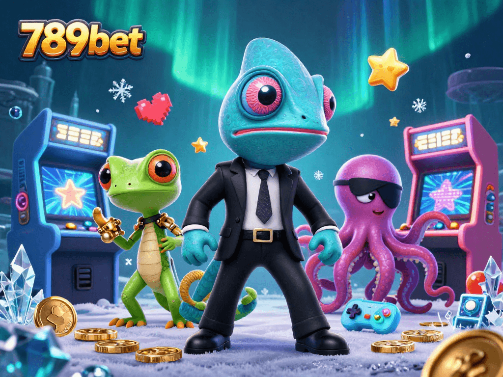 Experience thrilling gaming adventures with 789bet's dynamic characters in this captivating illustration.