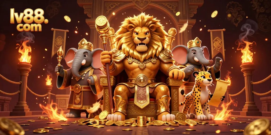 Experience thrilling gaming at lv88. com with a vibrant casino scene of royalty and adventure.