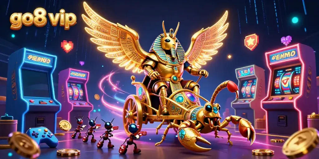 Experience the excitement of go8 vip with vibrant casino elements and dynamic characters.