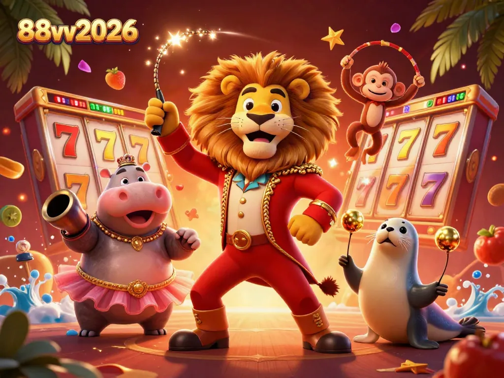 Spin the 88vv2026 slots with vibrant characters in a lively casino scene filled with excitement.