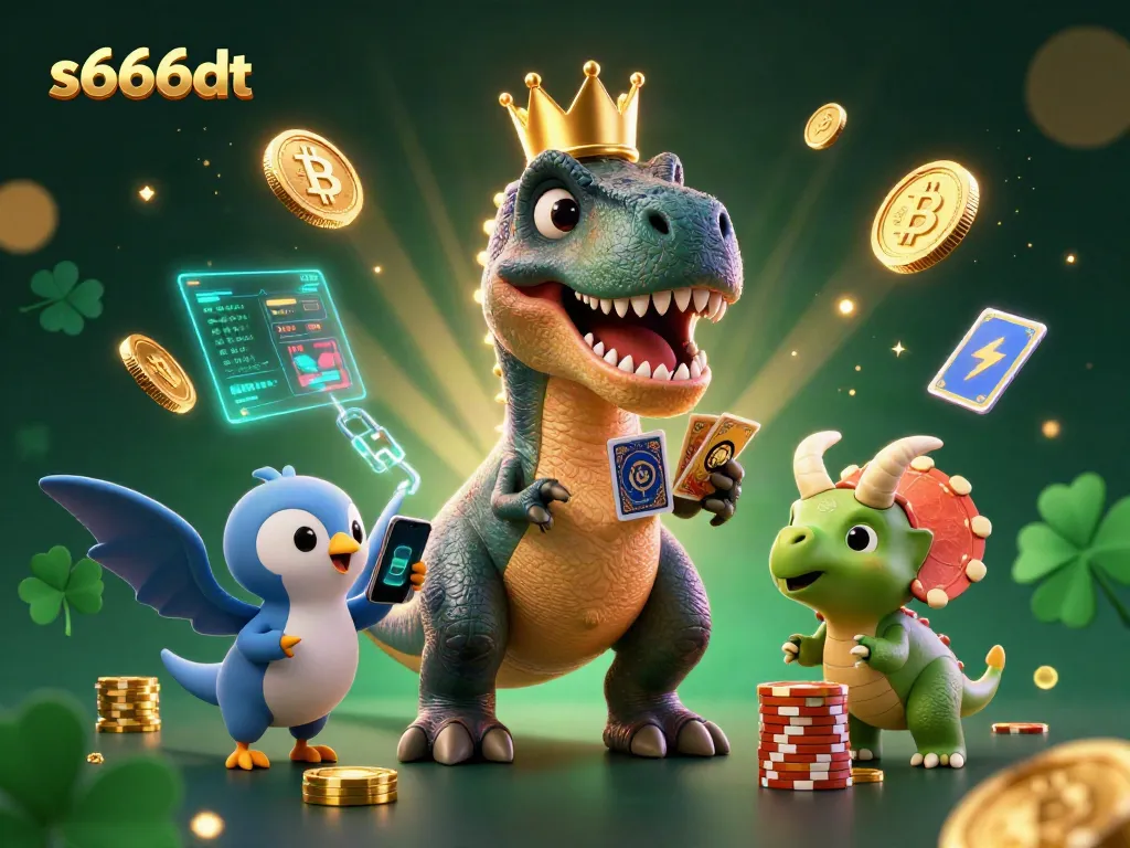 Experience thrilling card games with s666dt featuring a friendly T-Rex as the dealer, bringing excitement and fun.