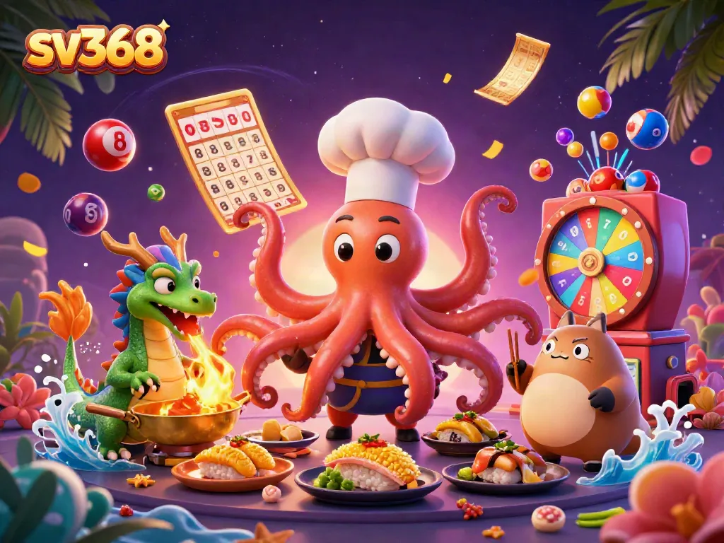 Engage in thrilling gameplay at sv368 with dynamic colorful lottery elements and 3D characters.