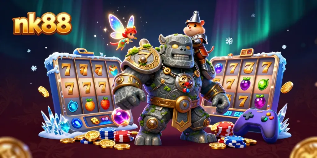 Experience thrilling nk88 casino moments with magical characters in a vibrant gaming scene.