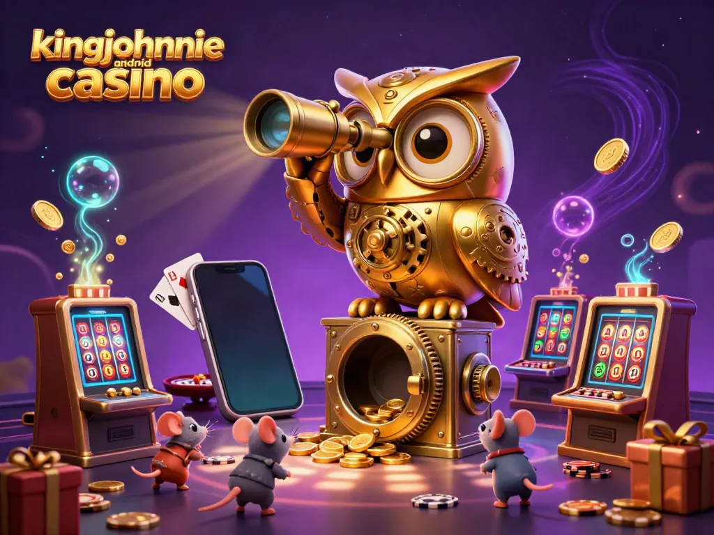 Experience thrilling gameplay at kingjohnnie android casino with vibrant casino elements and a dynamic scene.