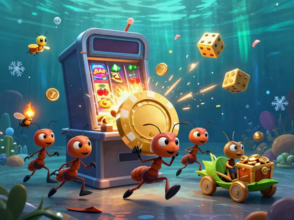 Experience the excitement of gameplay with hm88top1 as ants pull off a heist featuring golden chips and casinos.
