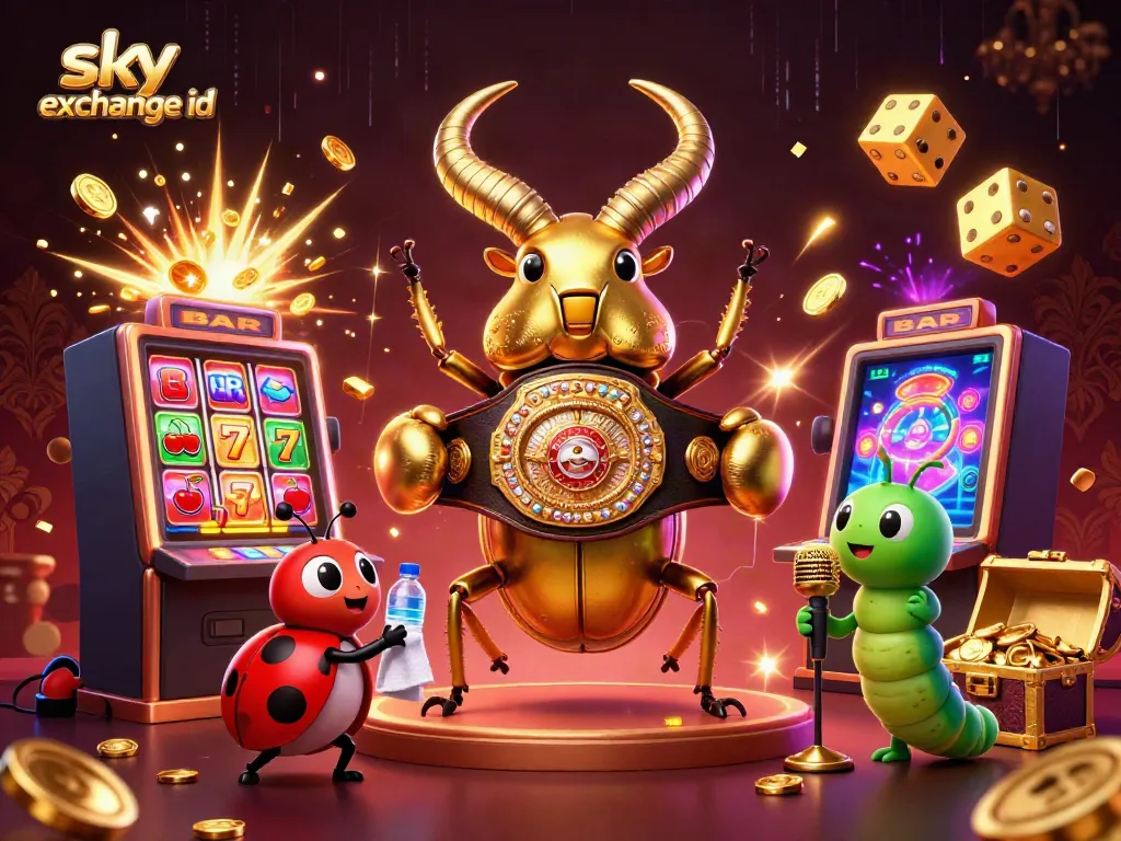 Experience thrilling moments at Sky Exchange ID casino with giant characters, jackpot machines, and dynamic elements.